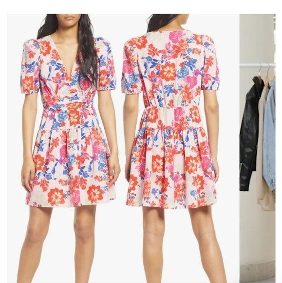 REMI Floral Short Sleeve Dress VERO MODA - Picture 1 of 3